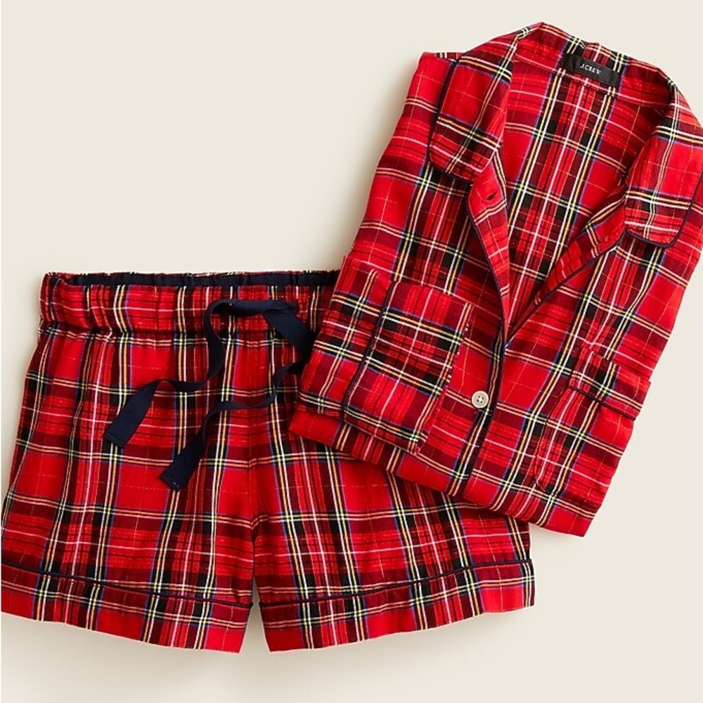 J. Crew Red Plaid Women's Pajama Set